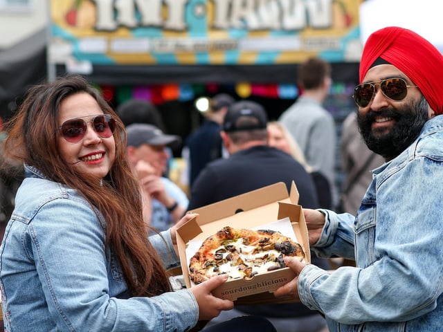 Dr Nivenjit Kaur and Hargun Singh. British Street Food awards at Gunwharf Quays, Portsmouth Picture: Chris  Moorhouse (080624-20)