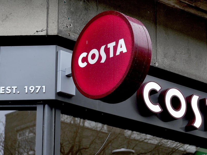 Costa Coffee at Broadcut, Fareham was rated 5 on January 17.