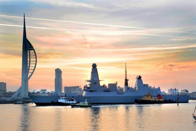 September 22, 1910 and HMS Diamond arrives in Portsmouth for the first time. Picture: Paul Jacobs