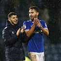 Ben Close, seen with fellow home-grown Pompey player Conor Chaplin, will not be returning to Fratton Park with Doncaster on Saturday. Picture: Joe Pepler