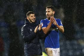 Ben Close, seen with fellow home-grown Pompey player Conor Chaplin, will not be returning to Fratton Park with Doncaster on Saturday. Picture: Joe Pepler