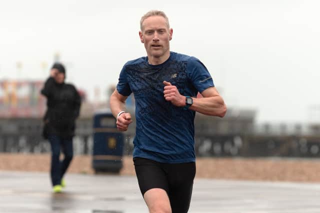 James Baker on his way to victory in the Southsea parkrun. Picture: Keith Woodland (010421-13)