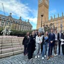 Portsmouth South MP Stephen Morgan outside Parliament on his 'Westminster Experience Day'