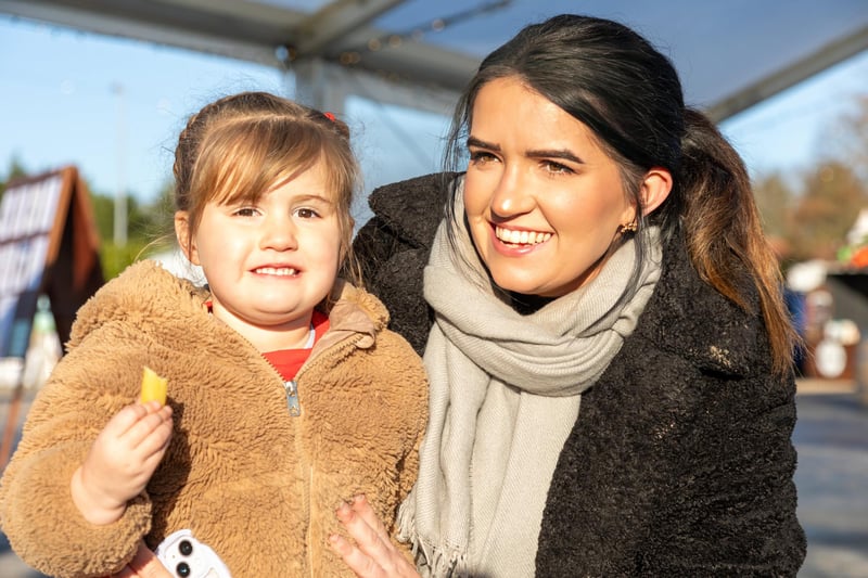 Pictured - Scarlett Mckendry, 3 with Mum Amy from Havant.