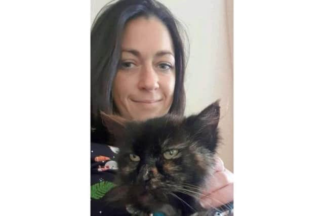 Photo issued by the Cats Protection of Jo Harris-Joce with Strawberry, the Long-haired cat went missing in June 2014 after failing to return to her home in Stoke, Plymouth, but was reunited with her owners – Lee and Jo Harris-Joce – in December 2023.
Photo credit should read: Jo Harris-Joce/PA Wire