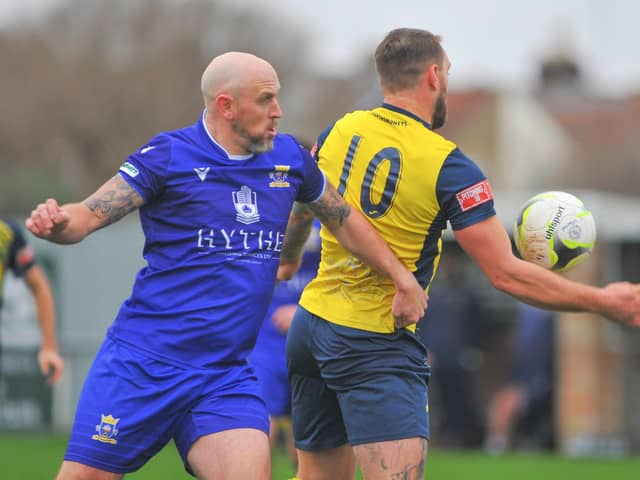 Lee Molyneaux, left, in action for Baffins Milton Rovers last season. Picture: Martyn White