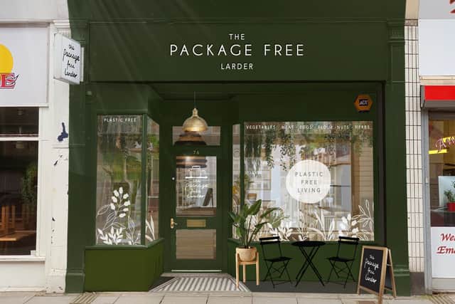 An artist's impression of what the Package Free Larder's shop in Elm Grove, Southsea, could look like once it is finished.