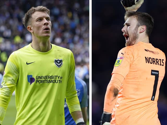 Former loanee Matt Macey, left, and new keeper Will Norris.