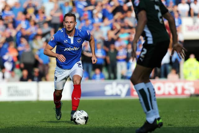 Adam McGurk spent the 2015-16 season at Fratton Park, helping Pompey reach the League Two play-offs. Picture: Joe Pepler