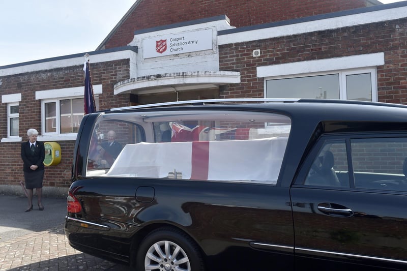 The funeral of veteran Reginald Plowman took place at The Salvation Army Church in The Crossways, Gosport, on Thursday, May 9, 2024.

Picture: Sarah Standing (090524-1986)