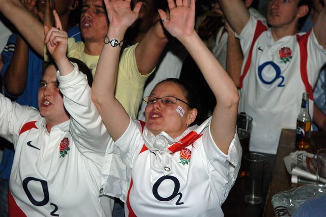 England rugby fans at Walkabout bar in Guildhall Walk - was this you?