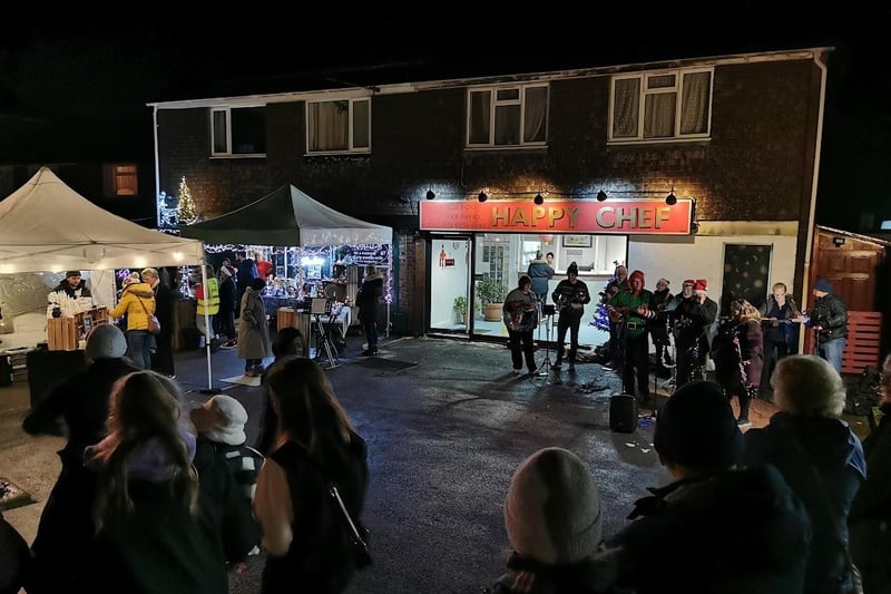 A festive scene at the Clanfield Christmas late night shopping
