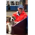 Derek Thompson and his dog Meg.