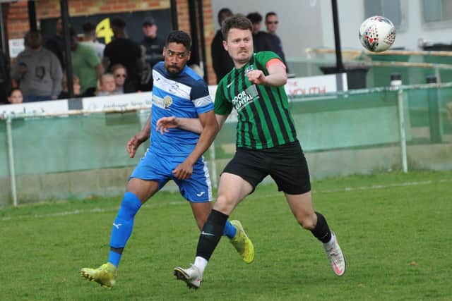 Harvest (blue) v Andover New Street Swifts. Picture by Ian Grainger.