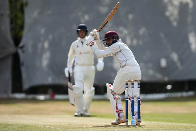 Waterlooville batsman Namish Verma in action at Portsmouth & Southsea. Picture: Chris Moorhouse