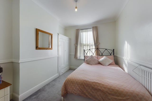 This bedroom has the original built-in wardrobes. 
Chichester Road, Portsmouth. Two bedroom first floor flat. Leasehold £179,995.