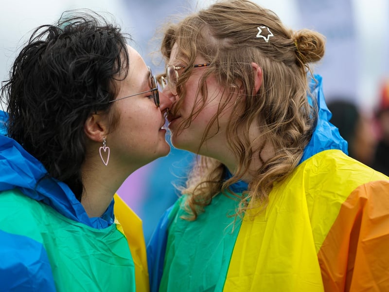 Zoe Wortt and Michelle Penn, right. Portsmouth Pride, Eastney Esplanade on Southsea seafront
Picture: Chris Moorhouse (070625-060)
