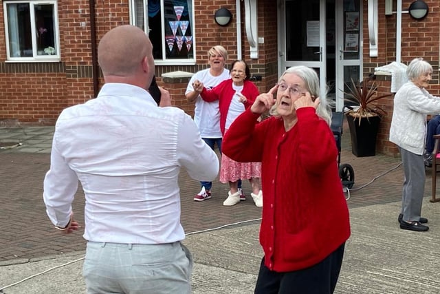 There was singing and dancing at Blossom Hill care home in Red House.