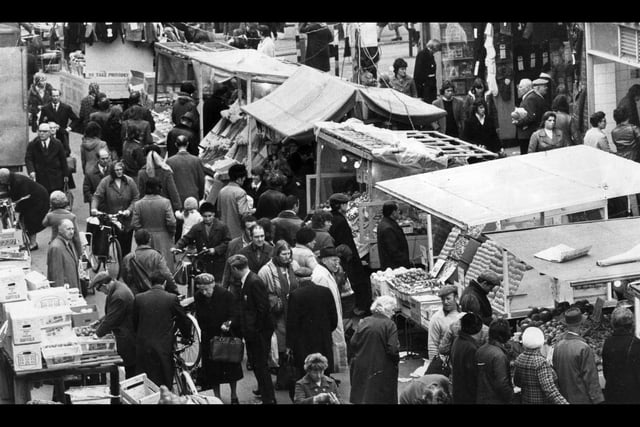 Charlotte Street market in April 1975. The News PP1140