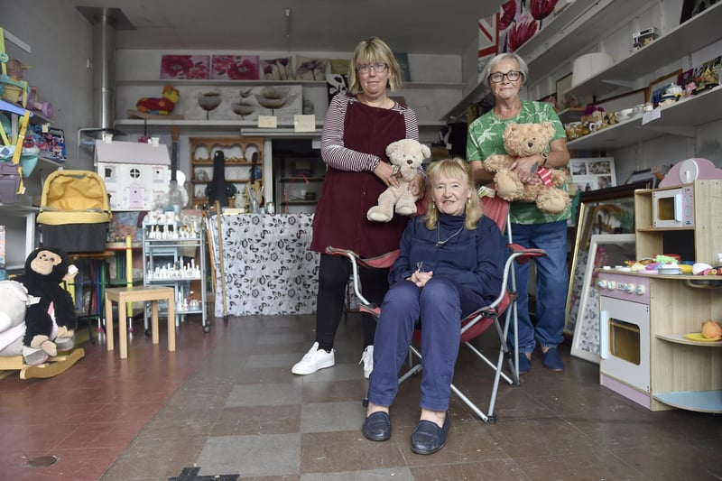Patricia Cook (79) from Drayton, is selling her shop Haywards in Wayte Street, Cosham, having worked there for 65 years (starting at age 15).

Pictured is: (middle) Patricia Cook with (left and right) Victoria and Jan Moss who help Patricia out in the shop.

Picture: Sarah Standing