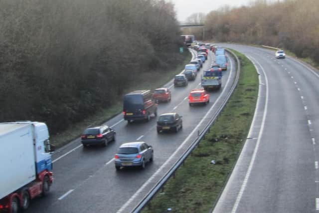 The A3 at the Buriton turnoff