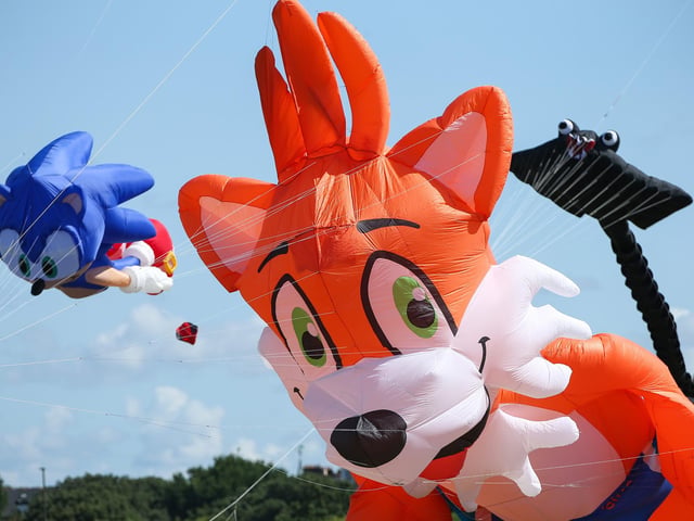 Sonic the Hedgehog and Tails were also on show. Picture: Chris Moorhouse (270724-08)