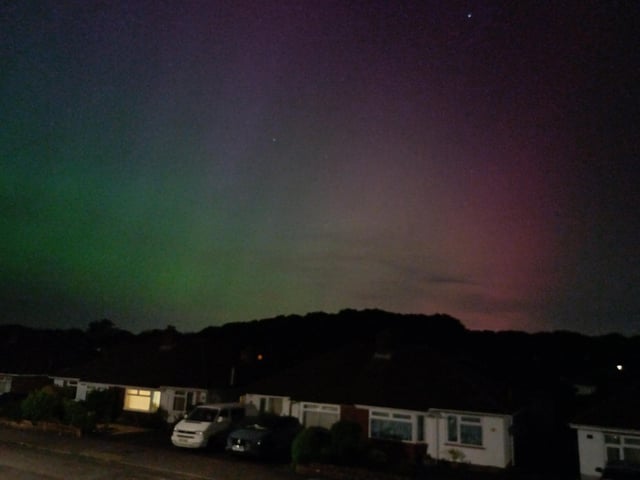 The Northern Lights seen over Stubbington.