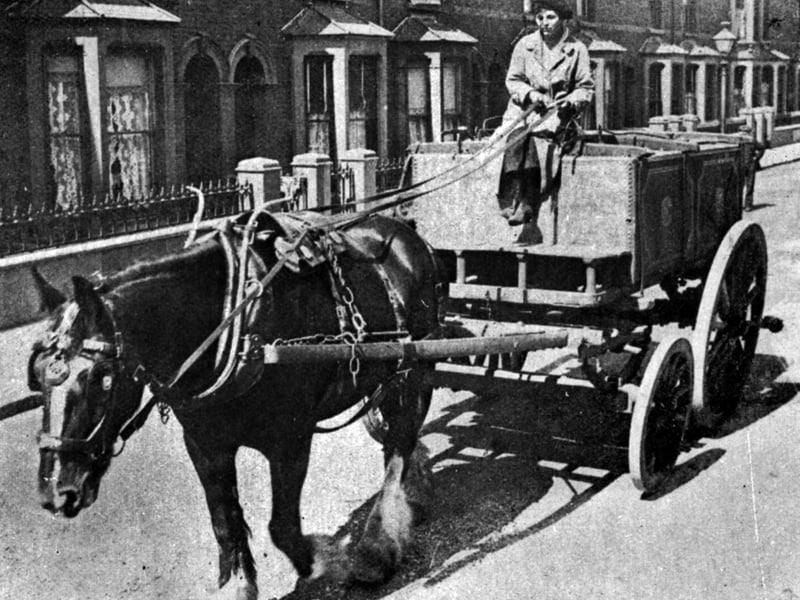 A water cart in a Portsmouth street undated