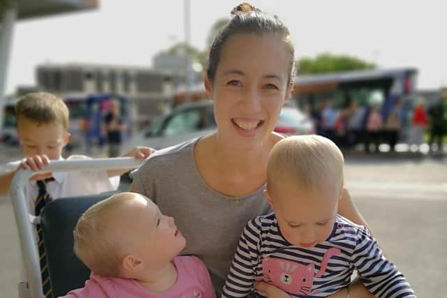 Jade Severs is visited by her children at QA Hospital.