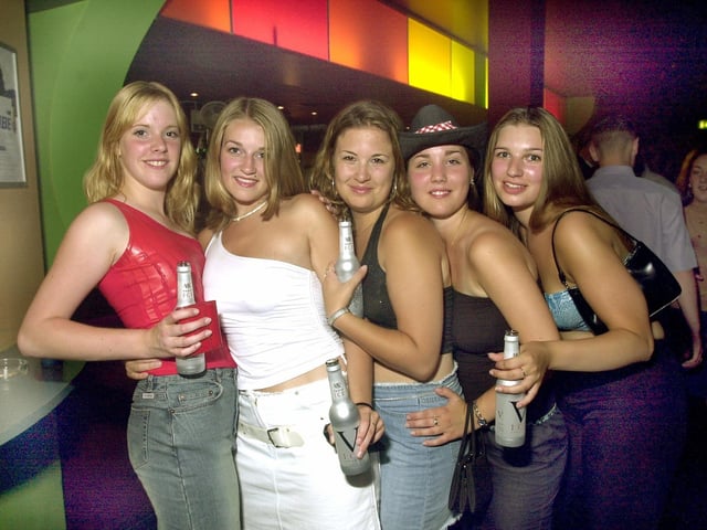 Clubbers having a good time at Time & Envy in Southsea in the 00s.