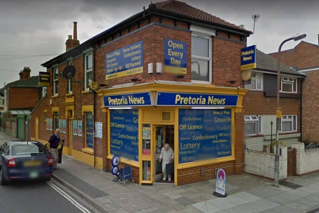 Pretoria News in Pretoria Road, Southsea, which had to close early yesterday after its windows were smashed by a man with a shovel. Picture: Google Street View