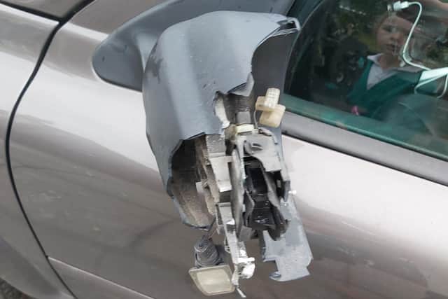 The recent vandalism is the third time in 12 months that Hannah's car has been damaged.