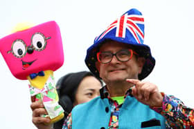 Timmy Mallett takes part in the Platinum Jubilee Pageant in front of Buckingham Palace, on day four of the Platinum Jubilee celebrations on June 05, 2022 in London, England.  (Photo by Hannah McKay - WPA Pool/Getty Images)