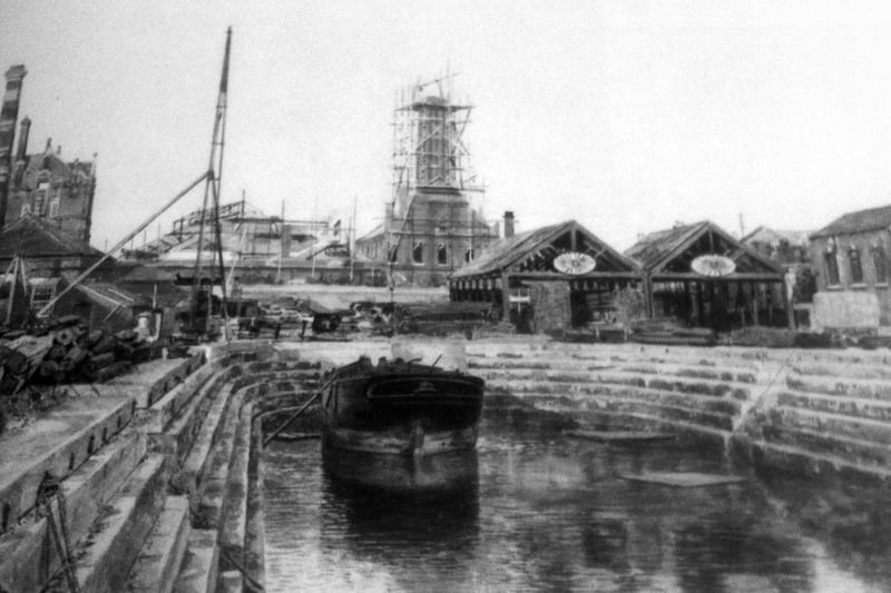 The Camber dry dock built in 1860 with the new power station under construction to the rear and opened in 1894. Picture: Mike Nolan collection