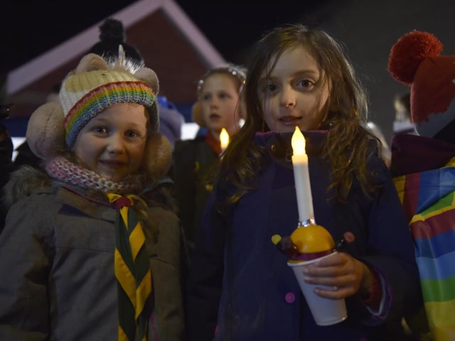 Lee-on-the-Solent Christmas lights were switched on in the High Street on Friday, November 24.
Pictured is: The 1st Lee-on-the-Solent squirrels, beavers, cubs and scouts during the Christmas carols service.
Picture: Sarah Standing (241123-2307)