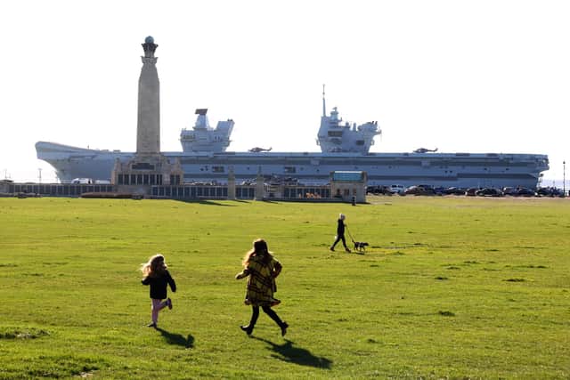 HMS Queen Elizabeth is the flagship of the Royal Navy. Picture: Sam Stephenson.