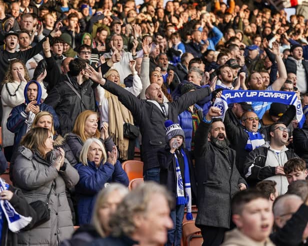 How many Pompey fans travelled away with the Blues this season compared to League One rivals