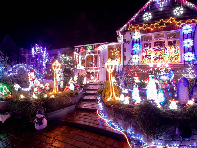 Bill and Barbara Wright have been doing their Christmas lights for charity for the last 16 years and this year is no different. 

Pictured: Christmas lights at Bill and Barbara Wright's home in Portchester on Monday 4th December 2023

Picture: Habibur Rahman