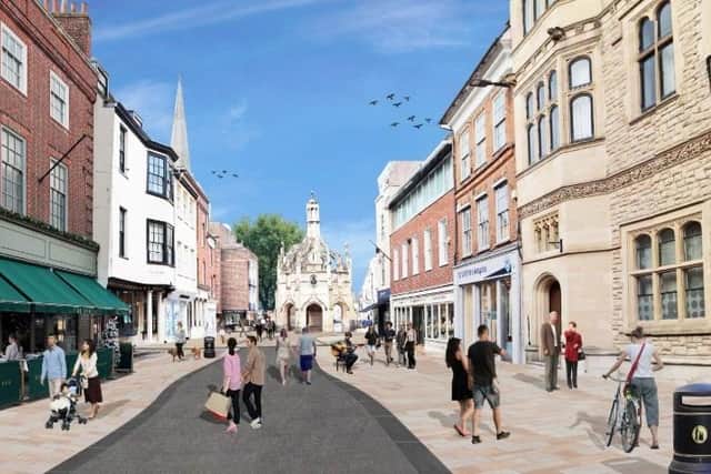 How East Street could look following refurbishment work. Image: West Sussex County Council