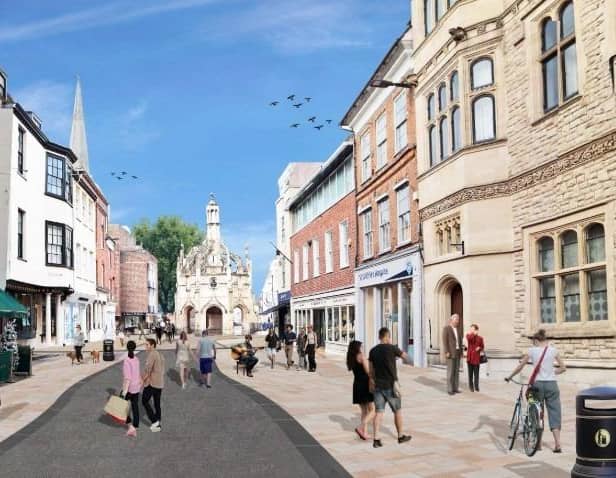 How East Street could look following refurbishment work. Image: West Sussex County Council