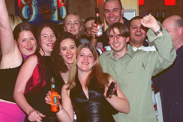Clubbers enjoying a night out in Bar Bluu, Southsea, in the 00s.