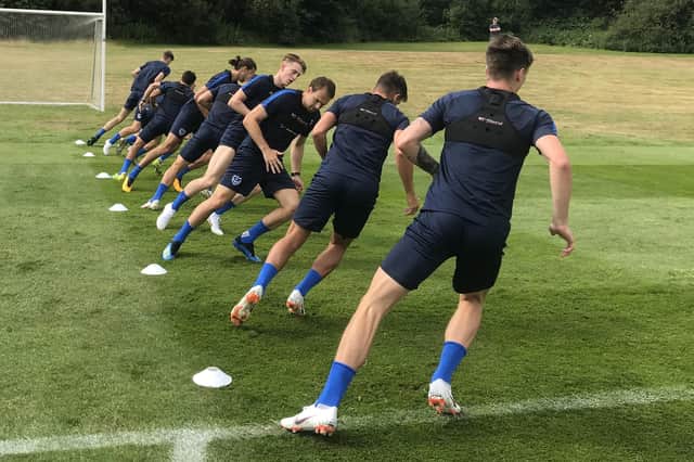 Pompey pre-season training at Fota Island Resort, Cork in 2018.