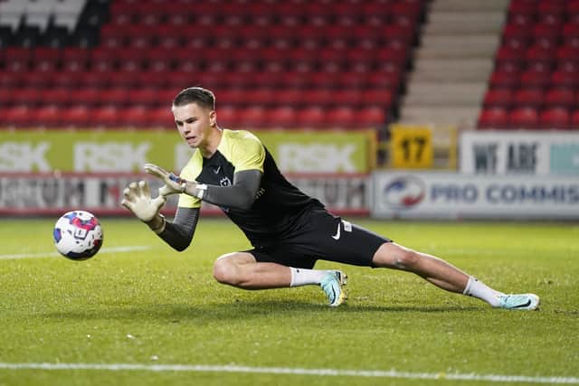 Josh Griffiths is currently on loan at Pompey from West Brom