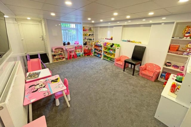 The property even comes with a playroom.