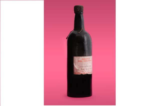 A 150-year-old bottle of sherry from the home of the first Duke of Wellington which will go under the hammer this month Picture: Dreweatts