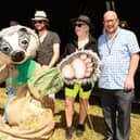Cllr Steve Pitt (far right) with Kate Pickle, with Paul Jones and Claire Jefferson Jones of Splurge design at Paulsgrove Carnival.
Picture: Keith Woodland (240621-121)