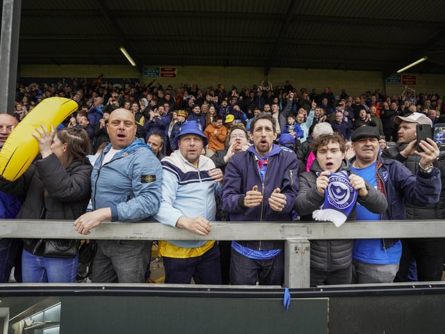 1,095 Pompey fans packed out the away end at the LNER Stadium