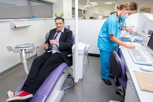 Dozens of homeless people have been given free dental and eye care at a University of Portsmouth community outreach programme this month
Pictured: Barry John Wilson waiting for his check up at University of Portsmouth Dental Academy, William Beatty Building, Portsmouth on Wednesday, December 15 2021
Picture: Habibur Rahman