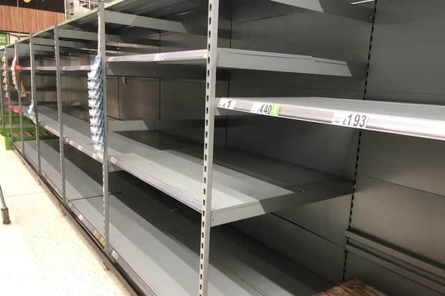 WHITE SOLD: Not a roll to be seen at Fratton's Asda