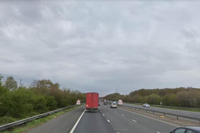 The crash took place on the M3 yesterday afternoon. Picture: Google Street View.